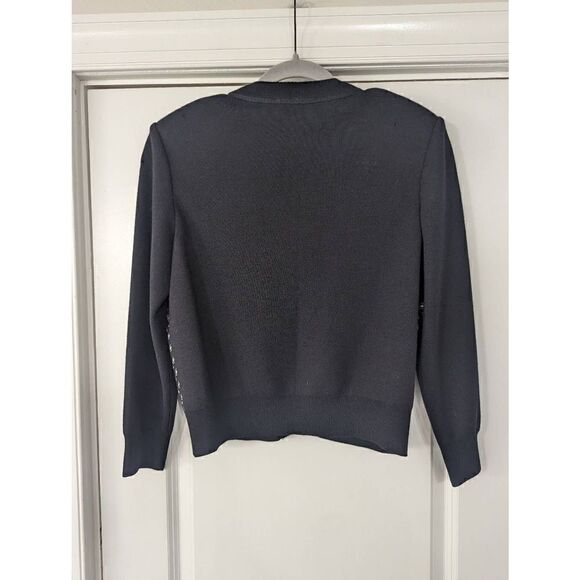 St. John Collection Cardigan Sweater women's size P (small) black pattern - Picture 7 of 9